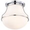 Nuvo Valdora 1-Light Flush Mount 10 in. Polished Nickel White Opal Glass 60/7870 - alternate 3